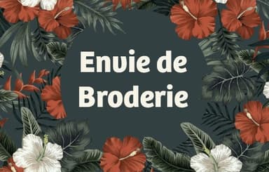 Logo Envie de Broderie, atelier de broderie artisanales à Mérignac près de Bordeaux, avec motif floral tropical