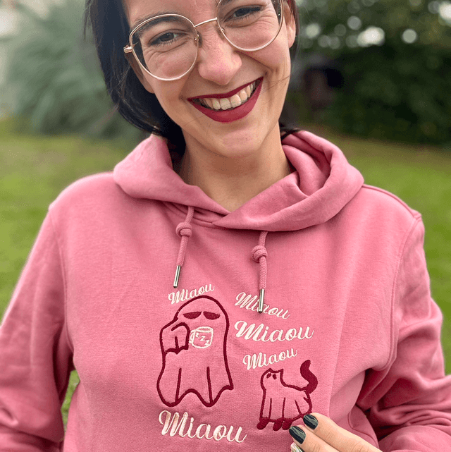 Sweat à capuche Fantome Chat